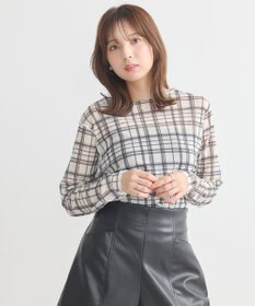 earth music&ecology シアーチェックプルオーバー