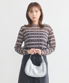 earth music&ecology シアーチェックプルオーバー