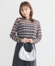 earth music&ecology シアーチェックプルオーバー