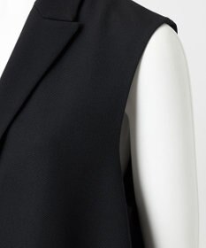 23区 【エステータ】ウールギャバジン アシンメトリーデザイン ジレ