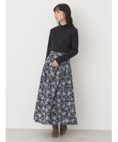 earth music&ecology チェーンリブハイネックプルオーバー