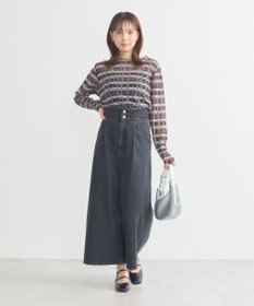 earth music&ecology シアーチェックプルオーバー