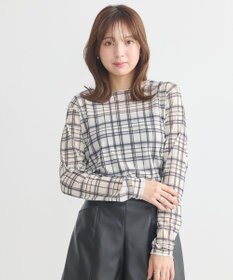 earth music&ecology シアーチェックプルオーバー