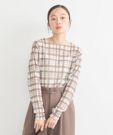 earth music&ecology シアーチェックプルオーバー