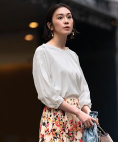 自由区 【XSサイズ～/洗える】ストレッチシャーティング ブラウス