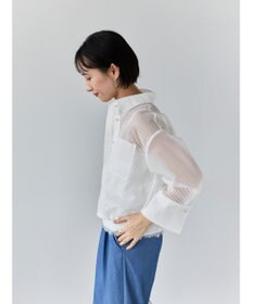 Te chichi シアーコードストライプシャツ