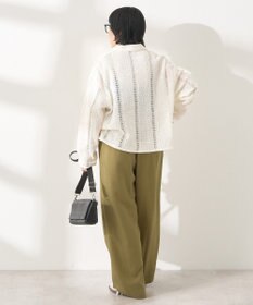 AMERICAN HOLIC 【接触冷感】リネンブレンドタックワイドパンツ