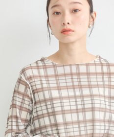 earth music&ecology シアーチェックプルオーバー