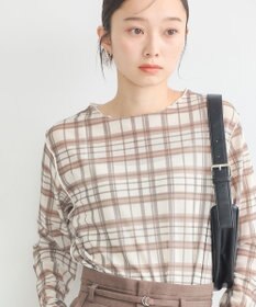 earth music&ecology シアーチェックプルオーバー