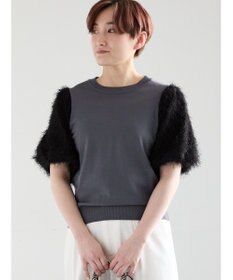 Te chichi シャギーバルーンスリーブニット