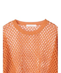 Green Parks メッシュ編みニットプルオーバー