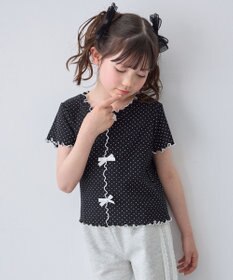 ANY KIDS 【一部店舗/WEB先行販売アイテム】ドット×リボン 半袖Tシャツ