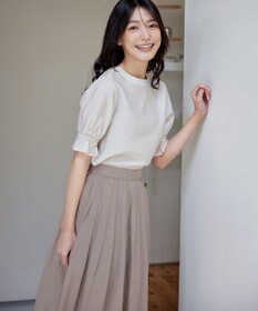 Tiaclasse 【軽撥水・汚れ防止】ランダムタックロングスカート