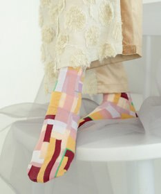 COQ MOSS MEMORY シアーパッチワークソックス