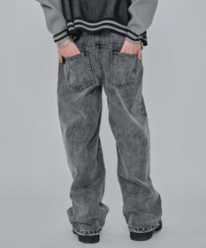 WEGO 【ユニセックス着用ITEM/MLサイズ展開/ウエストゴム】ボクサードッキングデニムパンツ