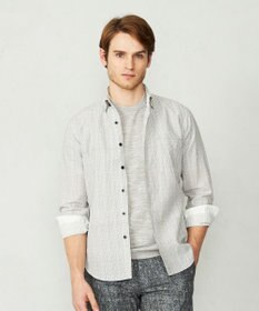 JOSEPH ABBOUD 【オーガニックコットン】リヨセルリネンプリント シャツ