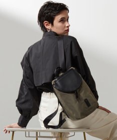 Y'SACCS 【CORDURA×リサイクルレザー】ラウンドフラップミニリュック