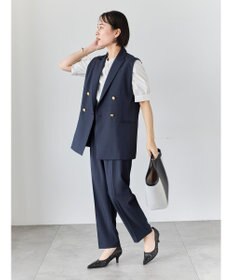 Te chichi フロントZIPリネンライクテーパードパンツ(セットアップ可)