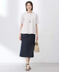 J.PRESS LADIES S 【洗える】コットンスムース バック プリーツ カットソー