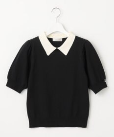 Feroux 【洗える】バイカラー襟 ニット