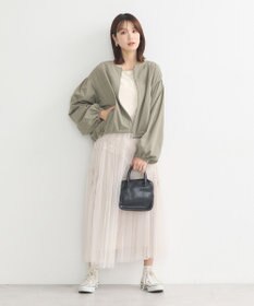 earth music&ecology ノーカラーボリュームブルゾン