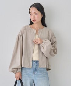 earth music&ecology ノーカラーボリュームブルゾン