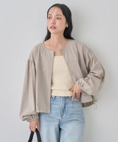 earth music&ecology ノーカラーボリュームブルゾン