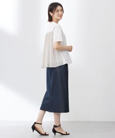 J.PRESS LADIES S 【洗える】コットンスムース バック プリーツ カットソー