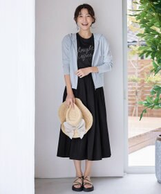 Tiaclasse 【軽撥水・汚れ防止】ランダムタックロングスカート