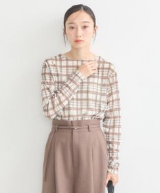 earth music&ecology シアーチェックプルオーバー