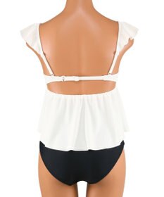 San-ai Resort（三愛水着楽園） WEB限定商品　ワコール共同開発、ノンワイヤーなのにぷっくり美胸を作る【ダブルアップ】　フレアビスチェビキニ M1/M2/L1