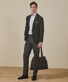 GOTAIRIKU 【シワになりにくい/ストレッチ/洗える】ウールライク シャツ_カッタウェイカラー