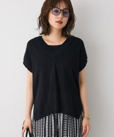 CRAFT STANDARD BOUTIQUE バックギャザーＶネックニットベスト