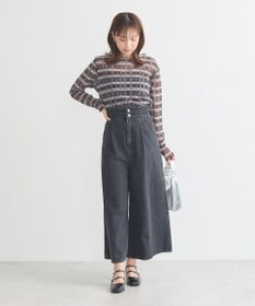 earth music&ecology シアーチェックプルオーバー