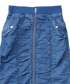 Green Parks ・ＳＵＧＡＲ　ＳＰＯＯＮデニムフロントＺＩＰナロースカート