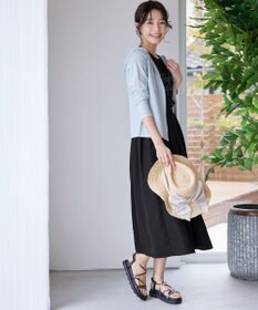 Tiaclasse 【軽撥水・汚れ防止】ランダムタックロングスカート