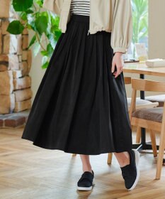 Tiaclasse 【軽撥水・汚れ防止】ランダムタックロングスカート