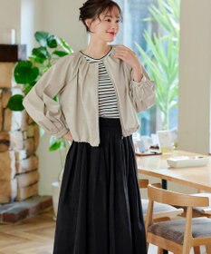 Tiaclasse 【軽撥水・汚れ防止】ランダムタックロングスカート