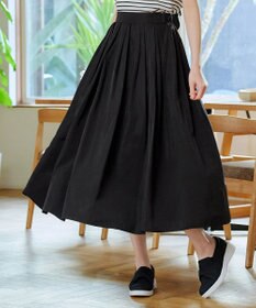 Tiaclasse 【軽撥水・汚れ防止】ランダムタックロングスカート