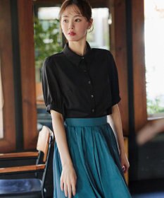 Tiaclasse 【軽撥水・汚れ防止】ランダムタックロングスカート