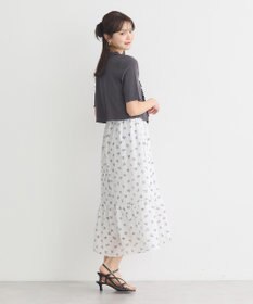 earth music&ecology 花柄シアーポップコーンキャミワンピース