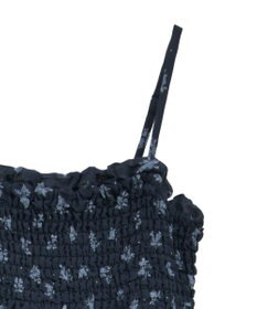 earth music&ecology 花柄シアーポップコーンキャミワンピース