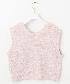 ANY SIS S 【前後着用可】リボンヤーン ベスト