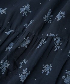 earth music&ecology 花柄シアーポップコーンキャミワンピース