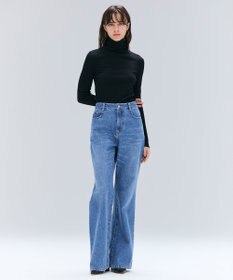 BEIGE， 【洗える・GISELe 10月号掲載】FORD / ウール配色メローハイネックカットソー