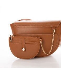 UNBILLION cachecache 財布ポーチ付きハーフムーンショルダーバッグ