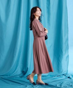 Tiaclasse 【洗える】ハイネックピンタックワンピース