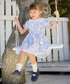 ANY KIDS オン・オフショルダー チューリップ ワンピース