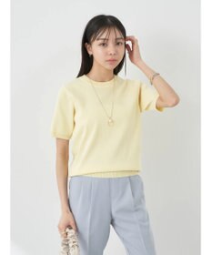 earth music&ecology 総針クルーネックハンソデプルオーバー