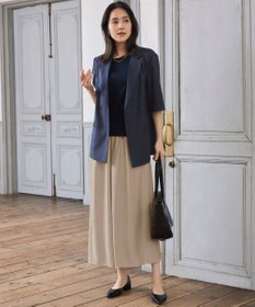 自由区 S 【カタログ掲載・ご好評アイテム・累計2500本・新色追加・ウエストゴム・セットアップ対応】エアリーツイルキュロット パンツ